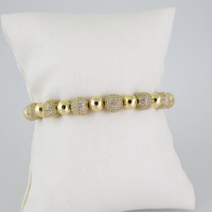 B1617 Bracelet  Pulseras  Zircon Stone  14K Real Color
