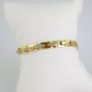 B1619 Bracelet  Pulseras  Zircon Stone  14K Real Color