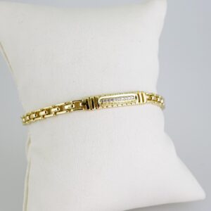B1623 Bracelet  Pulseras  Zircon Stone  14K Real Color