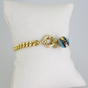B1625 Bracelet  Pulseras  Zircon Stone  14K Real Color