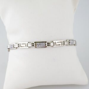 B1434 Bracelet  Pulseras  Zircon Stone  Silver Color