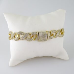 B1435 Bracelet  Pulseras  Zircon Stone  14K Real Color