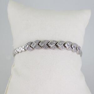 B1638 Bracelet  Pulseras  Zircon Stone  Silver Color