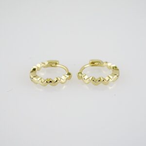 E2057 Earrings Aretes Plain 14K Real Color