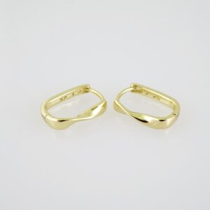 E2061 Earrings Aretes Plain 14K Real Color