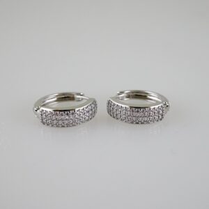 E2509 Earrings  Aretes  Zircon Stone  Silver Color