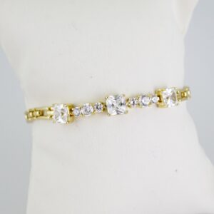 B1442 Bracelet  Pulseras  Zircon Stone  14K Real Color