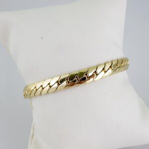 B1444 Bracelet  Pulseras  Plain  14K Real Color