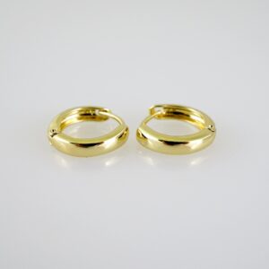 E2533 Earrings  Aretes  Plain  14K Real Color