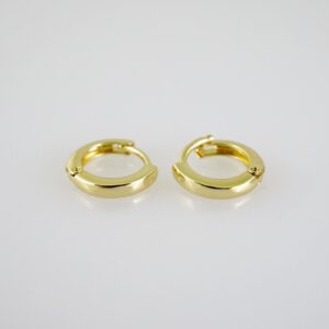 E2535 Earrings  Aretes  Plain  14K Real Color