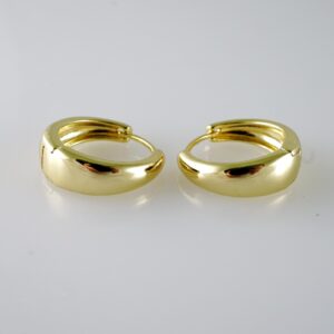 E2070 Earrings Aretes Plain 14K Real Color