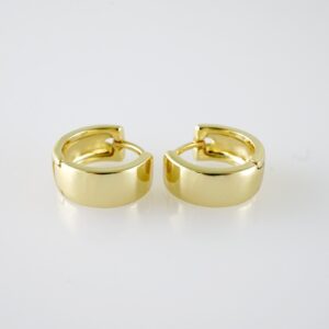E2072 Earrings Aretes Plain 14K Real Color