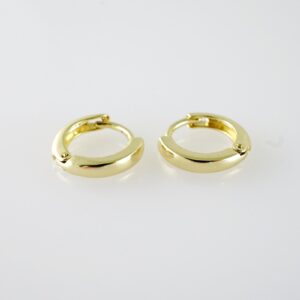 E2074 Earrings Aretes Plain 14K Real Color