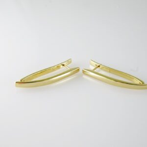 E2086 Earrings  Aretes  Plain  14K Real Color