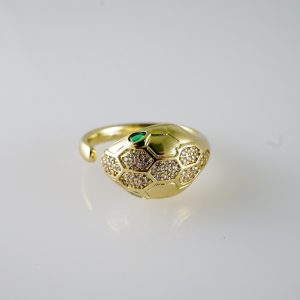 R705 RING – ANILLO – Zircon Stone – 14K Real Color – Ajustable