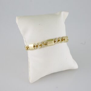 B1450 Bracelet Pulseras Zircon Stone 14K Real Color