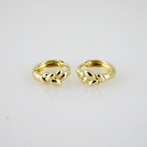 E2544 Earrings  Aretes  Plain  14K Real Color