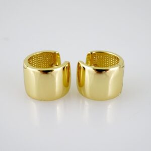 E2545 Earrings  Aretes  Plain  14K Real Color