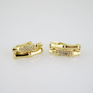 E2561 Earrings  Aretes  Zircon Stone  14K Real Color