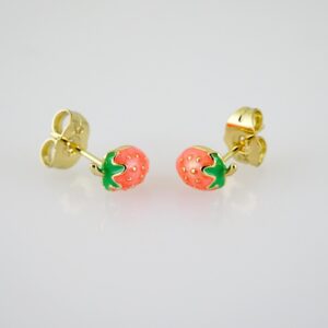 E2566 Earrings  Aretes  Zircon Stone  14K Real Color