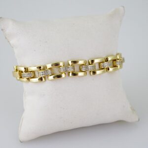 B1654 Bracelet  Pulseras  Zircon Stone  14K Real Color