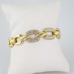 B1656 Bracelet  Pulseras  Zircon Stone  14K Real Color