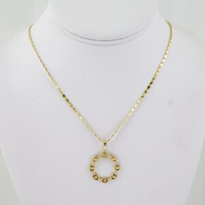 SET1779 Cadenas & Colgantes  Chain  Pendants   14K Real Color  Zircon Stone 2mmX60cm