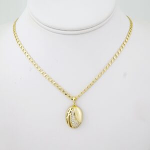 SET1780 Cadenas & Colgantes  Chain  Pendants   14K Real Color  Zircon Stone 3mmX45cm