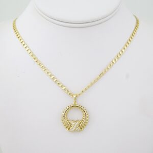 SET1784 Cadenas & Colgantes  Chain  Pendants   14K Real Color  Zircon Stone  3mmX60cm
