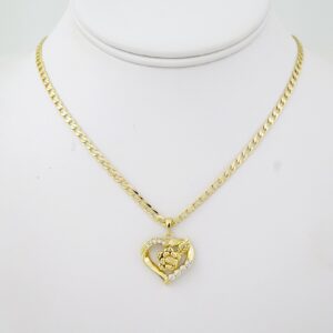 SET1785 Cadenas & Colgantes  Chain  Pendants   14K Real Color  Zircon Stone  3mmX45cm