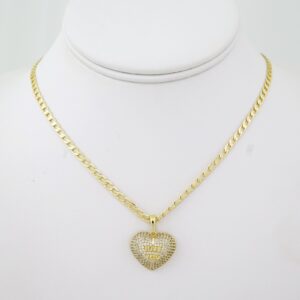SET1786 Cadenas & Colgantes  Chain  Pendants   14K Real Color  Zircon Stone 3mmX45cm