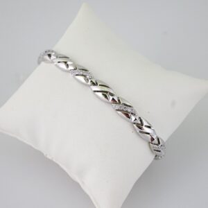 B1661 Bracelet  Pulseras  Zircon Stone  Silver Color