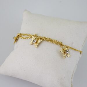 B1658 Bracelet  Pulseras  Zircon Stone  14K Real Color