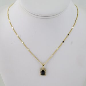 SET1802 Cadenas & Colgantes  Chain  Pendants  Zircon Stone  14K Real Color  2mmX60cm