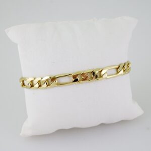 B1457 Bracelet Pulseras Plain 14K Real Color