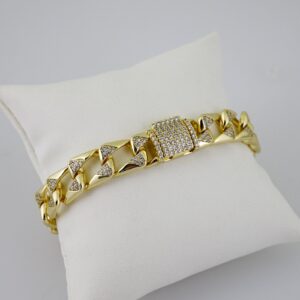 B1665 Bracelet  Pulseras  Zircon Stone  14K Real Color