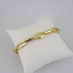 B1666 Bracelet  Pulseras  Plain  14K Real Color