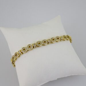 B1670 Bracelet  Pulseras  Zircon Stone  14K Real Color