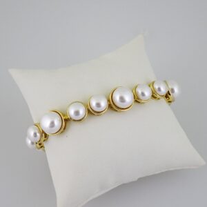 B1671 Bracelet  Pulseras  14K Real Color  Pearl