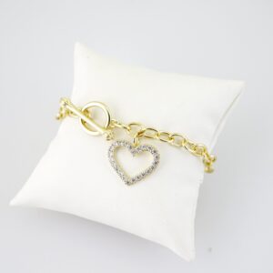 B1674 Bracelet  Pulseras  Zircon Stone  14K Real Color