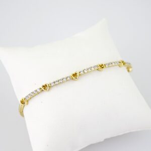 B1678 Bracelet  Pulseras  Zircon Stone  14K Real Color