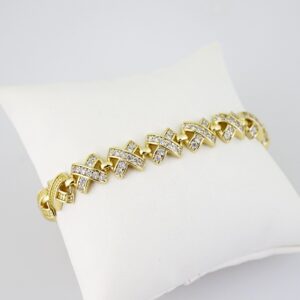 B1683 Bracelet  Pulseras  Zircon Stone  14K Real Color