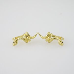 E2107 Earrings Aretes Plain 14K Real Color