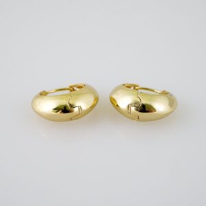 E2108 Earrings Aretes Plain 14K Real Color