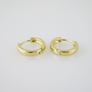 E2109 Earrings Aretes Plain 14K Real Color