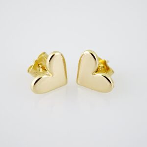 E2111 Earrings Aretes Plain 14K Real Color