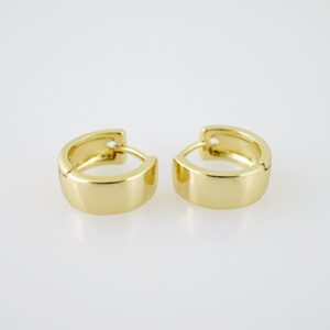 E2112 Earrings Aretes Plain 14K Real Color