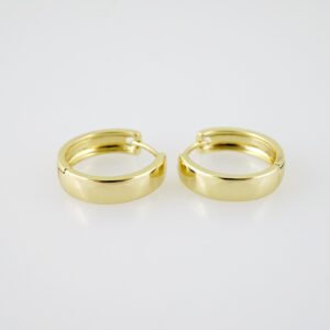 E2113 Earrings Aretes Plain 14K Real Color