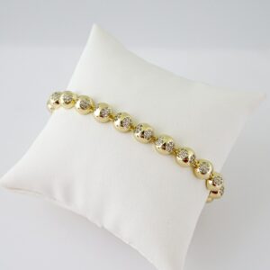 B1700 Bracelet  Pulseras  Zircon Stone  14K Real Color