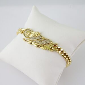 B1705 Bracelet  Pulseras  Zircon Stone  14K Real Color